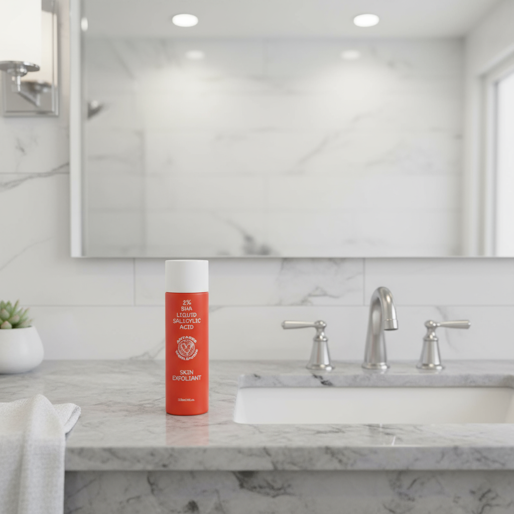 Antares Worldwide 2% BHA Liquid Salicylic Acid Skin Exfoliant 118ml / 4fl oz for Acne & Blackhead Removal with Hyaluronic Acid & SPF 30