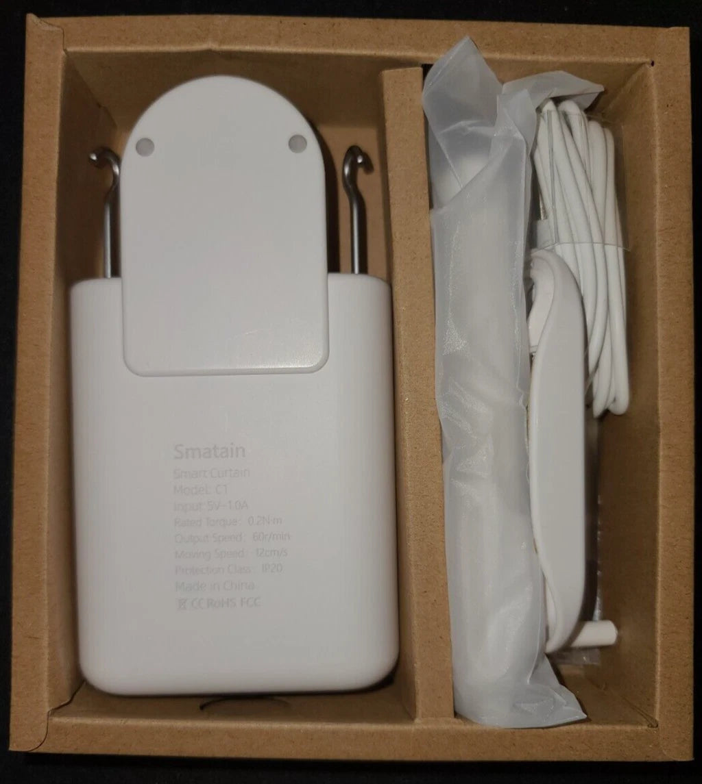 Smart Home Automated Curtain Opener Robot TUYA Bluetooth with Remote Control, Timer Switch, Voice Control, Manual Control for I-Rail U-Rail Curtains