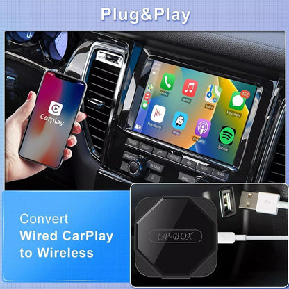 Wireless CarPlay Adapter - Convert OEM Wired to Wireless CarPlay, Plug & Play