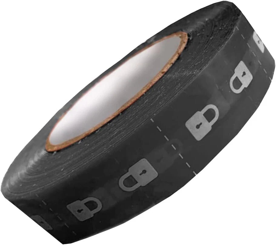 1” x 88 Yards Tamper Evident Security Tape for Safe Delivery 1600 Sections Black