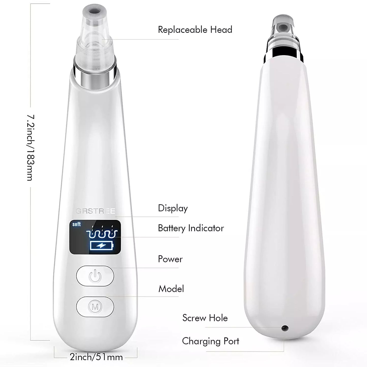 Blackhead Remover Vacuum Pore Cleaner USB Rechargeable