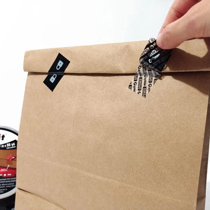 1” x 88 Yards Tamper Evident Security Tape for Safe Delivery 1600 Sections Black